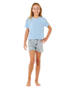 The Rip Curl Girls Girls Sunshine Squad Terry T-Shirt in Light Blue