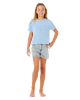 The Rip Curl Girls Girls Sunshine Squad Terry T-Shirt in Light Blue