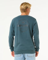 The Rip Curl Mens Stapler Crew Sweatshirt in Pine Night