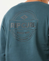 The Rip Curl Mens Stapler Crew Sweatshirt in Pine Night