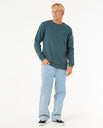 The Rip Curl Mens Stapler Crew Sweatshirt in Pine Night