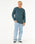 The Rip Curl Mens Stapler Crew Sweatshirt in Pine Night