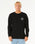 The Rip Curl Mens Stapler Crew Sweatshirt in Black