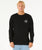 The Rip Curl Mens Stapler Crew Sweatshirt in Black