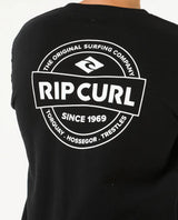 The Rip Curl Mens Stapler Crew Sweatshirt in Black