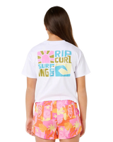 Girls Catalina Island Crop T-Shirt in White