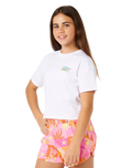 Girls Catalina Island Crop T-Shirt in White
