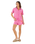 Hotel Malibu Embroidered Shirt in Super Pink
