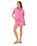 Hotel Malibu Embroidered Shirt in Super Pink