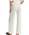 Dune Wide Leg Knit Trousers in White