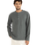 Vintage Terry Henley Long Sleeve T-Shirt in Silver Pine