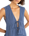 Skyla Tie Front Top in Ink