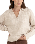 Lexie Collared Jumper in Natural