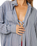 Beach Days Pinstripe Shirt in Dusty Blue