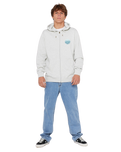 Wettie Passage Icon Zip Hoodie in Grey Marle