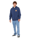 Wettie Passage Icon Zip Hoodie in Light Navy