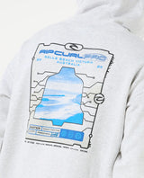 The Rip Curl Mens Rip Curl Pro 25 Event Hoodie in Light Grey Marle