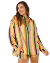Neon Stripe Relaxed Shirt in Multi