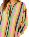 Neon Stripe Relaxed Shirt in Multi