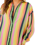 Neon Stripe Relaxed Shirt in Multi