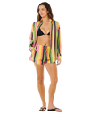 Neon Stripe Relaxed Shirt in Multi