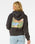 The Rip Curl Womens La Paloma Relaxed Zip Thru Hoodie in Washed Black