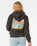 The Rip Curl Womens La Paloma Relaxed Zip Thru Hoodie in Washed Black