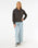The Rip Curl Womens La Paloma Relaxed Zip Thru Hoodie in Washed Black