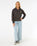 The Rip Curl Womens La Paloma Relaxed Zip Thru Hoodie in Washed Black
