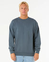 The Rip Curl Mens Classic Surf Wash Crew Sweatshirt in Pine Night