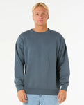 The Rip Curl Mens Classic Surf Wash Crew Sweatshirt in Pine Night