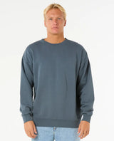The Rip Curl Mens Classic Surf Wash Crew Sweatshirt in Pine Night