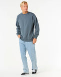 The Rip Curl Mens Classic Surf Wash Crew Sweatshirt in Pine Night