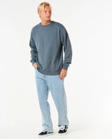 The Rip Curl Mens Classic Surf Wash Crew Sweatshirt in Pine Night