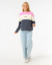 The Rip Curl Womens Las Dalias Colourblock Sweatshirt in Navy