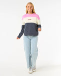 The Rip Curl Womens Las Dalias Colourblock Sweatshirt in Navy