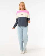 The Rip Curl Womens Las Dalias Colourblock Sweatshirt in Navy