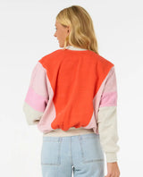 The Rip Curl Womens Colour Block Zip Thru Jacket in Oatmeal Marle