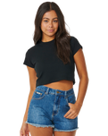 The Rip Curl Womens Classic Ribbed T-Shirt in Black