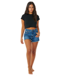 The Rip Curl Womens Classic Ribbed T-Shirt in Black