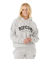 Varsity Hoodie in Grey Marle & Black