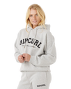 Varsity Hoodie in Grey Marle & Black