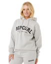 Varsity Hoodie in Grey Marle & Black