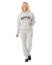 Varsity Hoodie in Grey Marle & Black
