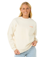 The Rip Curl Womens Ocean Tech Heritage Sweatshirt in Bone