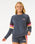 The Rip Curl Womens Las Dalias Raglan Crew Sweatshirt in Navy