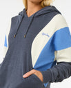 The Rip Curl Womens Olalla Fleece Hoodie in Blue