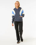 The Rip Curl Womens Olalla Fleece Hoodie in Blue