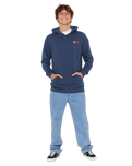 Surf Revival Line Up Hoodie in Light Navy