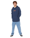 Surf Revival Decal Hoodie in Light Navy